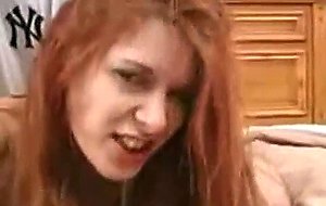 Red headed girl fucks with old man