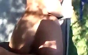 Big tit blonde with beautifull ass fucking outdoors