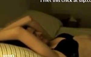Hot brunette college girl on real homemade porno