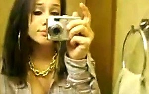 Girlfriend with honey body records herself stripping