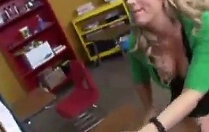 Busty student fucks her teacher