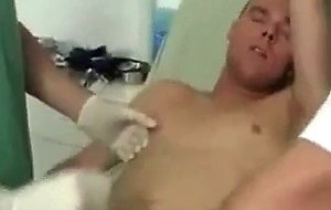 Coach gets hand job by doctor and shoot huge load