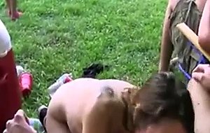 Young sweet couple fucking in grass