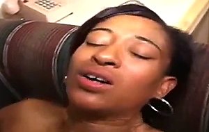Ebony chick gets her wet pussy fucked