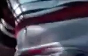 Two blackhair girls sucking dick in car