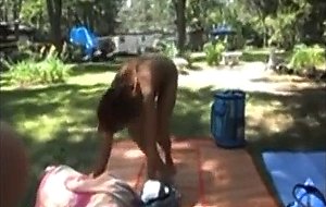 She gets naked at the park