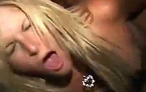 Blonde party girl fucked