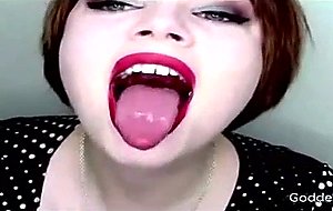 Mouth tongue spit fetish - glossy lips tongue show 2 - eropr