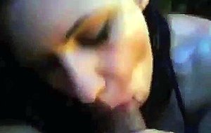 Hot wife sucks cock and gets cum in her mouth