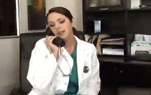 Big tits brunette fucks her patient