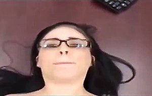 Anal lover in glasses fucked n facialed