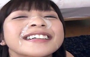 Asian girl blowjobs and cum facials