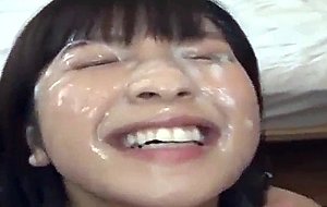 Asian girl blowjobs and cum facials
