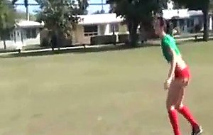 Soccer players big tits bouncing