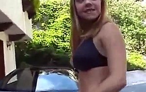 Hot babes gauge and taylor get fucked next to a honey car
