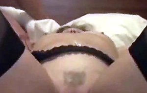 Wife in stockings gets 2 loads of cum