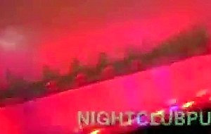Beautiful babe fucked in club orgy