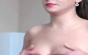Big boobs rubbing the pussy show