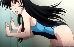 Swimsuit hentai coed with bigboobed gangbang and oralse