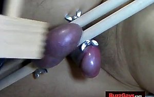 Testicle Cumshot very painful ballbusting
