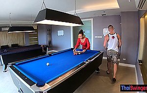 Pool game and hardcore pussy fucking with horny big ass Asian teen slut