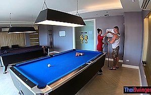 Pool game and hardcore pussy fucking with horny big ass Asian teen slut