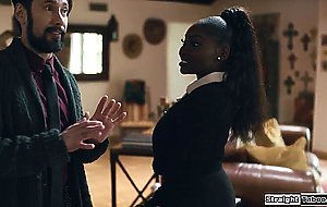 Ebony agent gets asslicked and fucked hard to sell a house