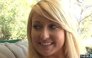 Blonde teen Valerie White first interracial experience on stepdads BBC