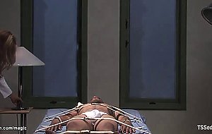 Mature shemale doctor fuck strapped man