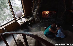 Troye Jacobs gets rimmed by Adam Ramzi inside his cabin