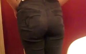 Standing butthole tease