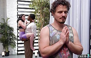 Jane Wilde interracial fucked by her BBC trainer during her yoga session