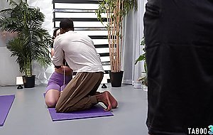 Jane Wilde interracial fucked by her BBC trainer during her yoga session