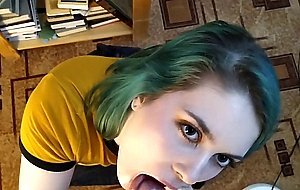 This stunning freaky teen will blow off not only your cock but mind too
