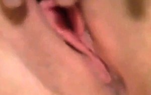 Horny clit rub till orgasm