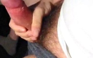 Daddy shooting a nice thick load