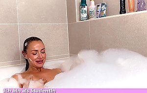 German escort student teen try masturbation in the bath