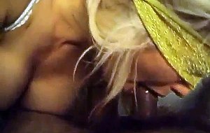 Wild wife in mask sucks and rides cock