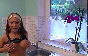  sweet  german pleased with her tits and then fuck it