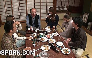 Go sushi, honey group sex in a japanese restaurant with