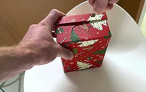 Christmas dick in a box for my big titty step sister