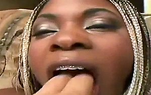 Ebony girl analed by white meat