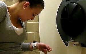 Teen Masturbating In Public Restroom