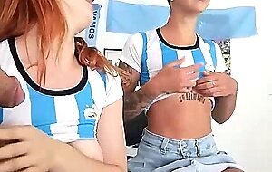 Argentinian slut suck cock and fuck while watching world cup live at sexycamx
