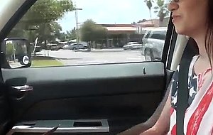 Skinny hitchhiker with glasses sucks dick