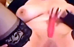 Amateur showing big tits on webcam