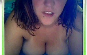 Bbw amateur teen playing with her huge tits