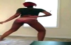 Hot black babe shakes her big booty