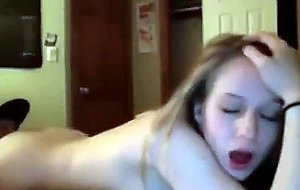 Cute blonde teen babe fucked intense doggy style