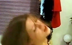 Teen gets face painted with cum